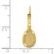 10K Yellow Gold Racquetball Racquet Charm FindingKing 25 X 7mm Jewerly